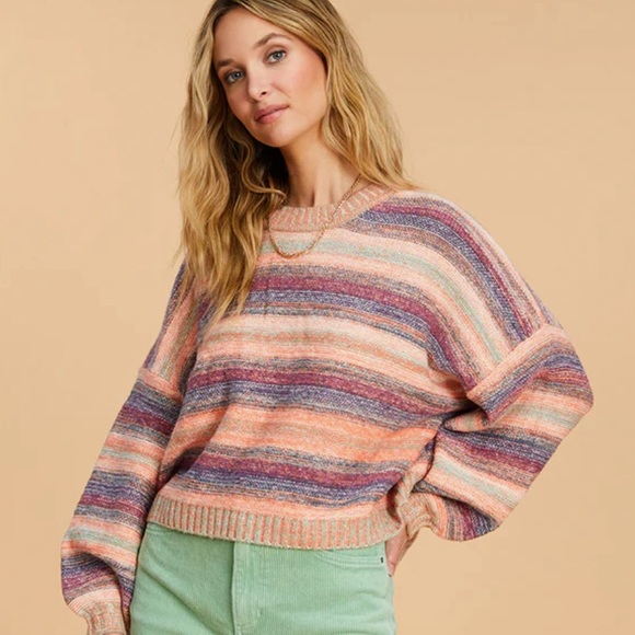 Billabong x The Salty Blonde Collab crewneck pullover cosy sweater - Picture 1 of 6